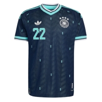 Camiseta Alemania David Raum #22 Segunda Equipación Replica Mundial 2026 mangas cortas